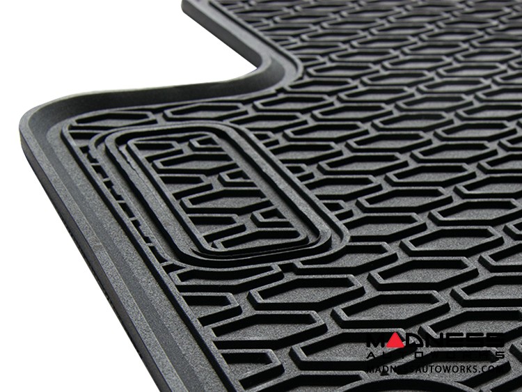 FIAT 500 Floor Mats - All Weather Rubber - LUXUS Premium - Front +